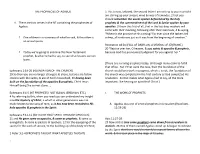 THE PROPHECIES of AGABUS A. There Are Two Verses in the NT