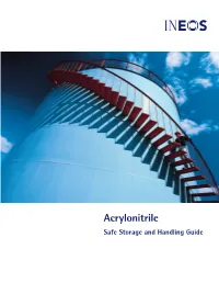 Acrylonitrile Safe Storage and Handling Guide Table of Contents