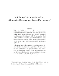 Alexander-Conway and Jones Polynomials∗