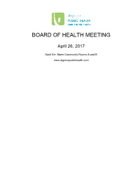 Board of Health Meeting