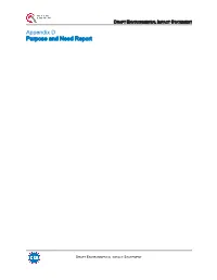 Purpose and Need Report