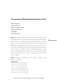 The Impeachment of Dilma Rousseff and the Debate on Twitter
