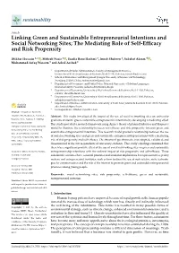 The Mediating Role of Self-Efficacy and Risk Propensity