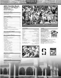 2001 Seattle Bowl Stanford (9-2) Vs