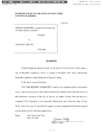 Filed: Queens County Clerk 05/29/2020 10:45 Am Index No