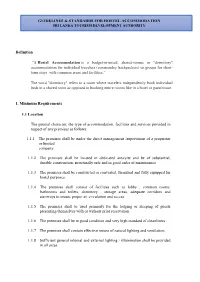 Guidelines and Standards for Hostel Accommodation