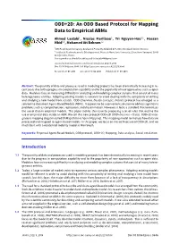 ODD+ D: an ODD Based Protocol for Mapping Data to Empirical Abms