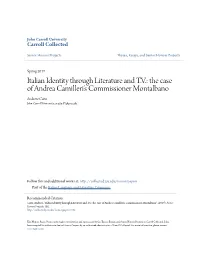 The Case of Andrea Camilleri's Commissioner Montalbano