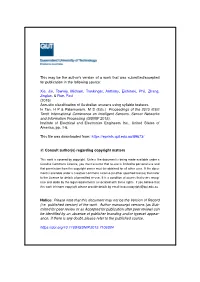 Acoustic Classification of Australian Anurans Using Syllable Features