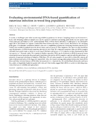 Evaluating Environmental DNA-Based Quantification of Ranavirus Infection