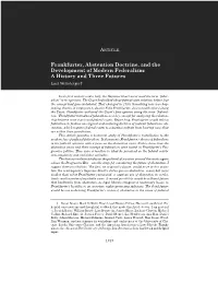 Frankfurter, Abstention Doctrine, and the Development of Modern Federalism: a History and Three Futures Lael Weinberger†