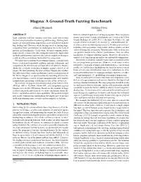 Magma: a Ground-Truth Fuzzing Benchmark