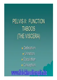Pelvis Ii: Function Taboos (The Viscera)