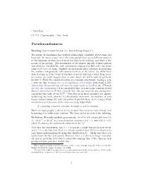 Pseudorandomness