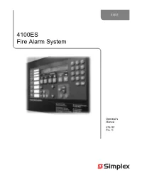 Simplex 4100ES Operator's Manual