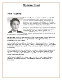 Speaker Bios