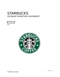 Starbucks Database Marketing Assignment