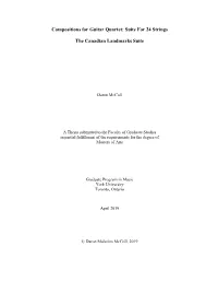 Compositions for Guitar Quartet: Suite for 24 Strings the Canadian