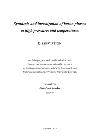 Phase Diagram of Boron Is Constructed