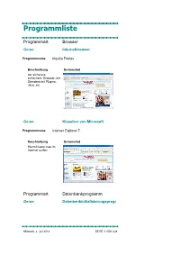 Programmliste