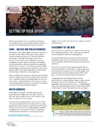Setting up Your Apiary
