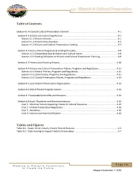 Table of Contents