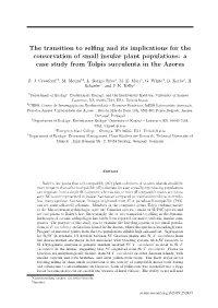 The Transition to Selfing and Its Implications for the Conservation Of