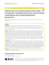 Cell Factories Converting Lactate and Acetate To