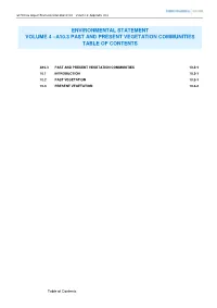 Environmental Statement Volume 4 –A10.3 Past and Present Vegetation Communities Table of Contents
