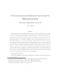 On the Microeconomic Foundations of Linear Demand for Differentiated