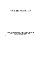 UP ELECTRICITY GRID CODE (Approved by : UPERC’S Order Dated 8 August 2000)