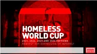 2021, 2022, 2023 and 2024 EDITIONS REQUEST for EXPRESSION of INTEREST Homelessness to Play Football