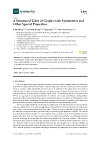 A Structured Table of Graphs with Symmetries and Other Special Properties