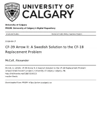 A Swedish Solution to the CF-18 Replacement Problem