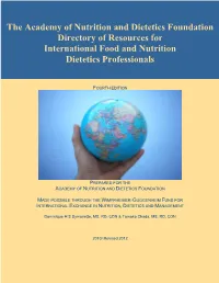 Academy Foundation Directory of Resources For