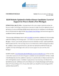 BLM Website Updated to Reflect House Candidates' Level Of