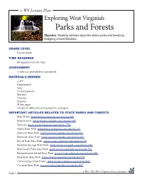Exploring West Virginia's Parks and Forests