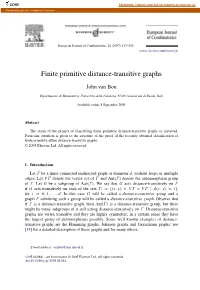 Finite Primitive Distance-Transitive Graphs