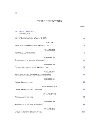 History of Architecture: Chapters I-XIX