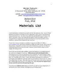 Materials List