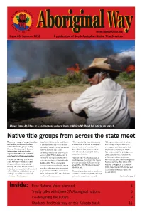 Native Title Groups from Across the State Meet