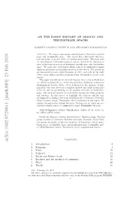 On the Early History of Moduli and Teichm {\" U} Ller Spaces