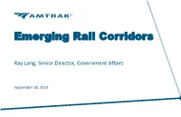 Ray Lang, Amtrak