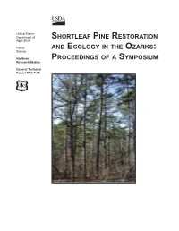 Shortleaf Pine Restoration and Ecology in the Ozarks: Proceedings of a Symposium