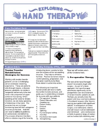 Tendon Transfer Rehabilitation