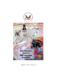 Desk Reference Guide to PDF Document Generation