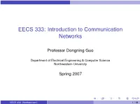 EECS 333: Introduction to Communication Networks
