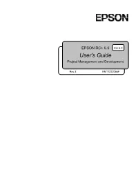 EPSON RC+ 5.0 (Ver.5.4) User's Guide Rev.3 I