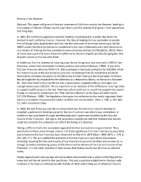 History of Law Libraries: Abstract