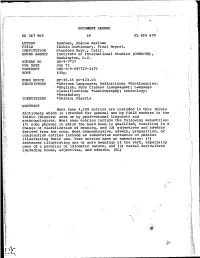 Ibibio Dictionary. Final Report. INSTITUTION Stanford Univ., Calif